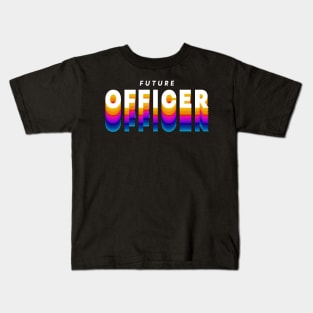 future officer in gradient color Kids T-Shirt